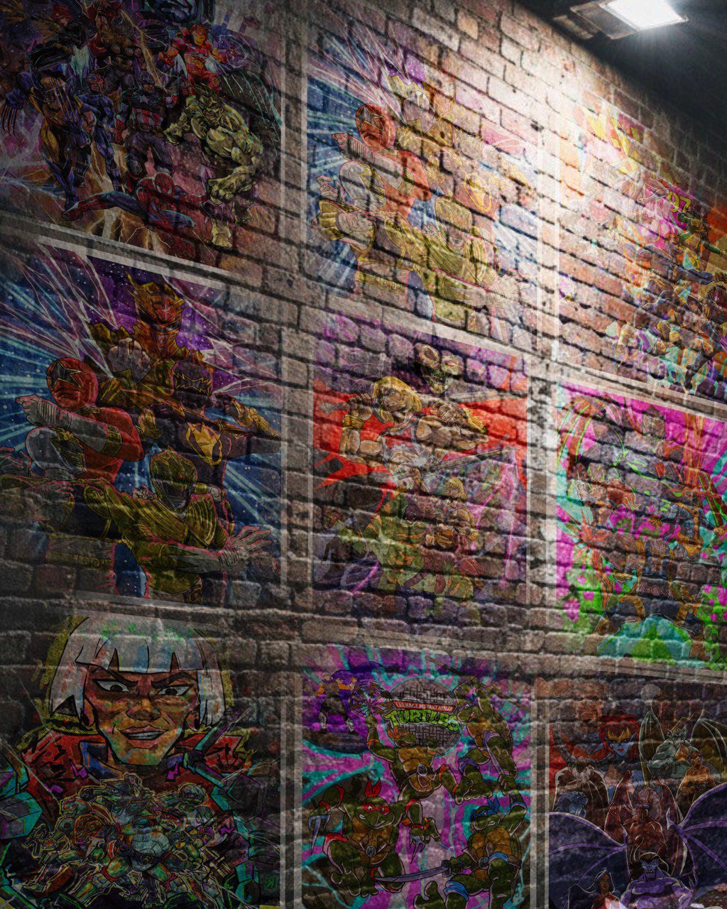 Comic-style illustrations, customizable fan art on request.